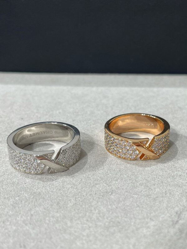 Toxse Liens Evidence Pink Gold Diamond Paved Ring - Image 6