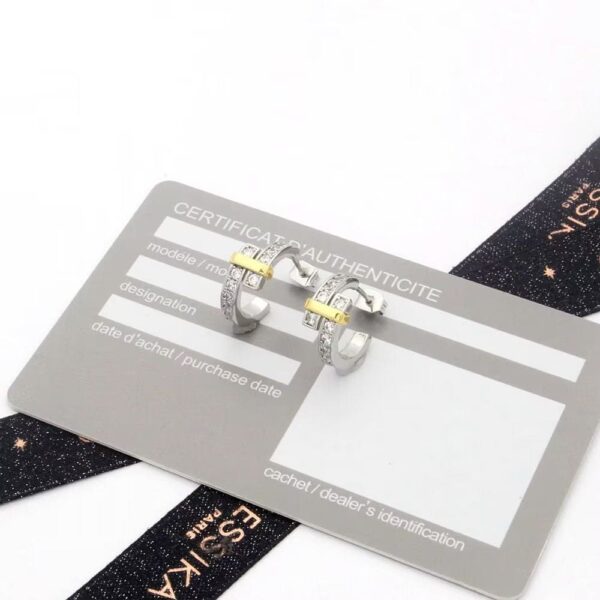 Toxse Edge Hoop Diamonds Earrings - Image 3