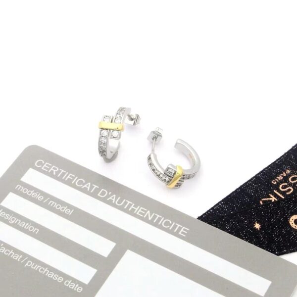 Toxse Edge Hoop Diamonds Earrings - Image 4