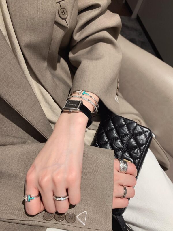 Toxse T Diamond and Turquoise Wire Bracelet - Image 3
