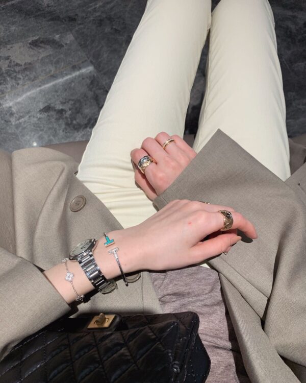 Toxse T Diamond and Turquoise Wire Bracelet - Image 4