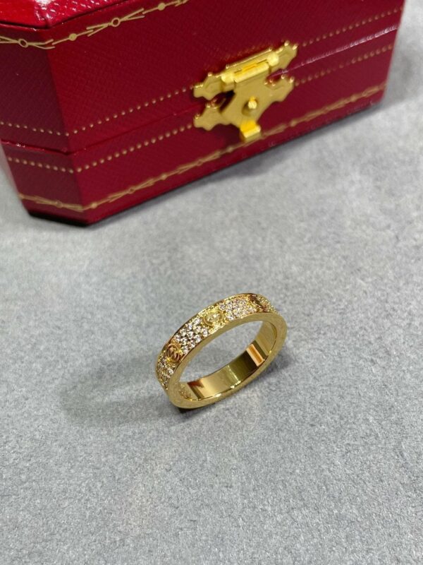 Toxse Steel Love Diamond-Paved 3mm Ring - Image 4