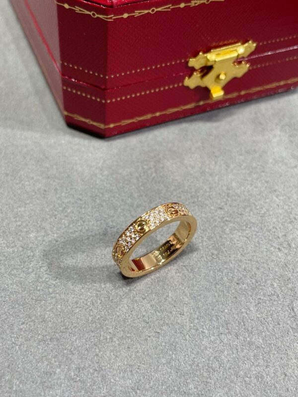 Toxse Steel Love Diamond-Paved 3mm Ring - Image 5