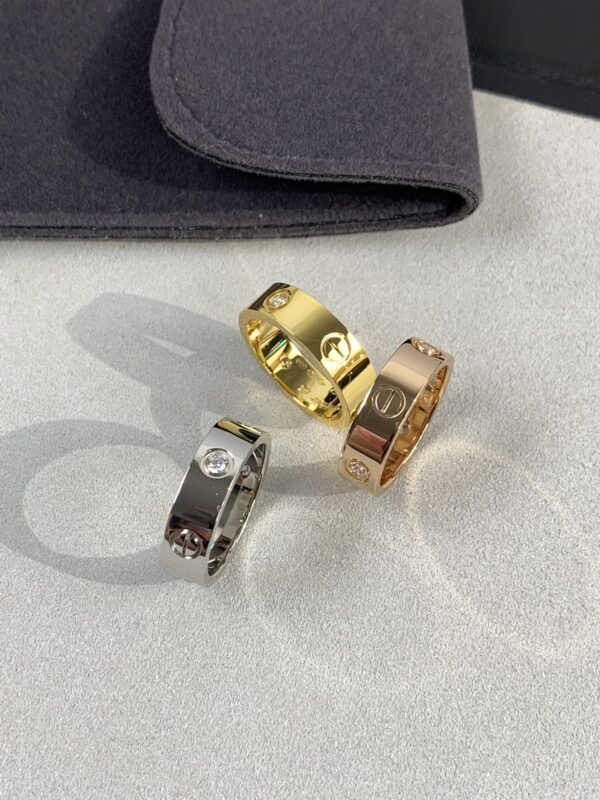 Toxse Three Diamonds Love Wedding Ring - Image 5
