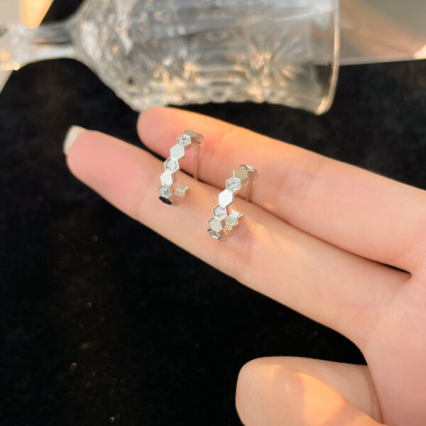 Toxse Bee Love Diamond Hoop Earrings - Image 2