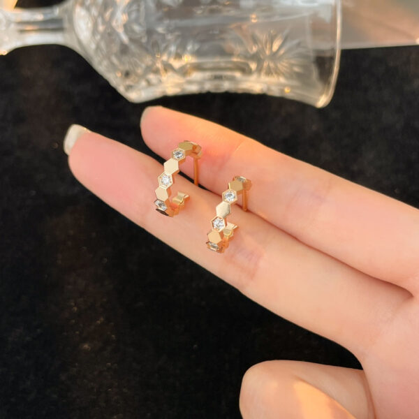 Toxse Bee Love Diamond Hoop Earrings - Image 3