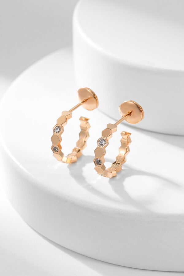 Toxse Bee Love Diamond Hoop Earrings - Image 4