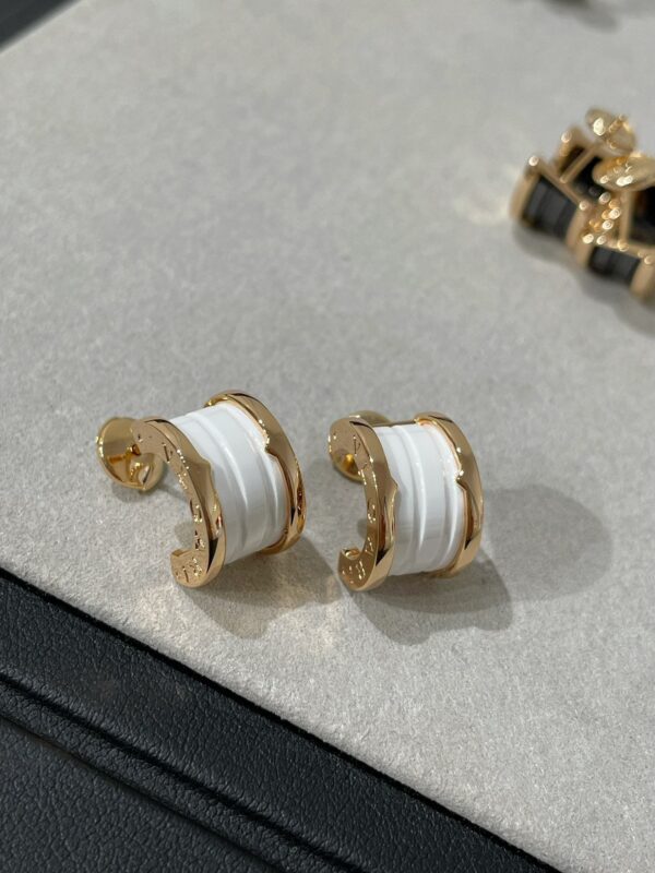 Toxse Zero 1 Pink Gold Ceramic Earrings - Image 5