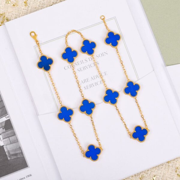 Toxse Vintage Alhambra Agate 10 Motifs Necklace - Image 3