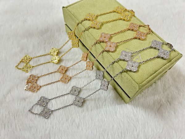 Toxse Vintage Alhambra Diamonds 10 Motifs Necklace - Image 2