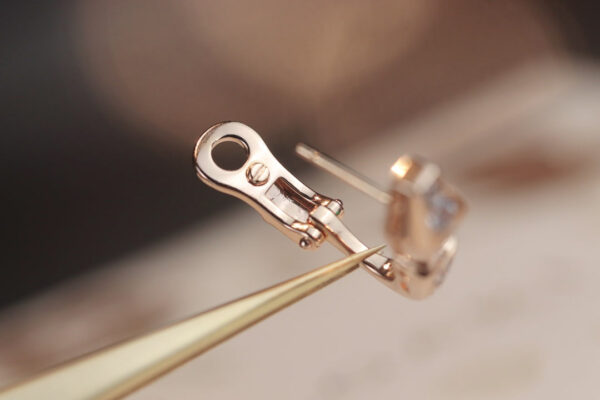 Toxse Serpent Pink Gold Diamond Earrings - Image 4