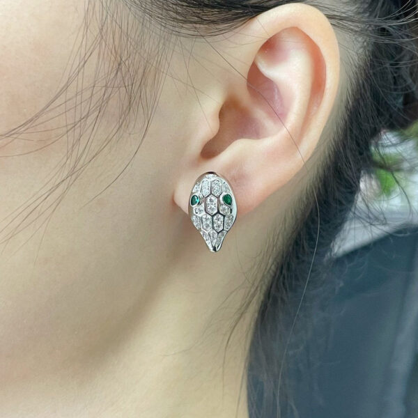 Toxse Serpent Diamond Stud Earrings - Image 3