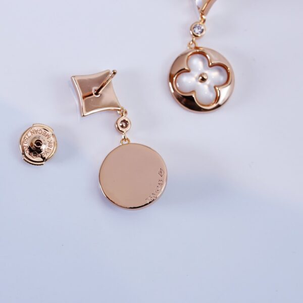 Toxse Star And Sun Pink Gold Mop Drop Earrings - Image 4