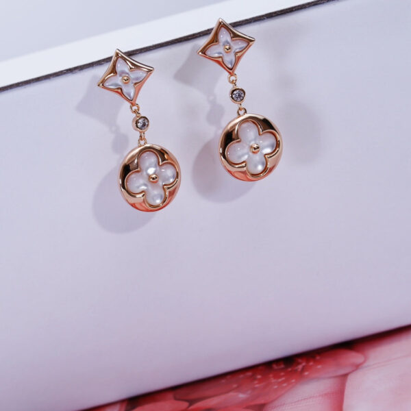 Toxse Star And Sun Pink Gold Mop Drop Earrings - Image 7