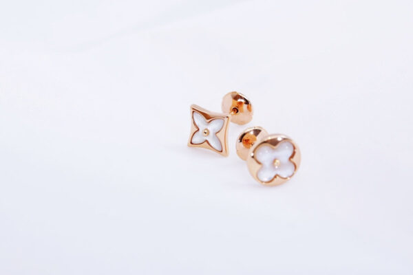Toxse Star And Sun Pink Gold Mop Stud Earrings - Image 3