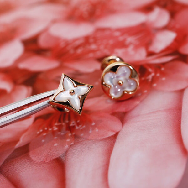 Toxse Star And Sun Pink Gold Mop Stud Earrings - Image 6