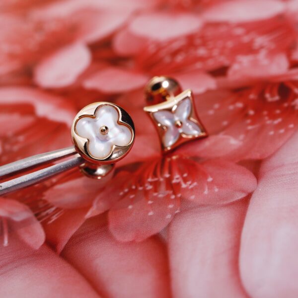 Toxse Star And Sun Pink Gold Mop Stud Earrings - Image 7