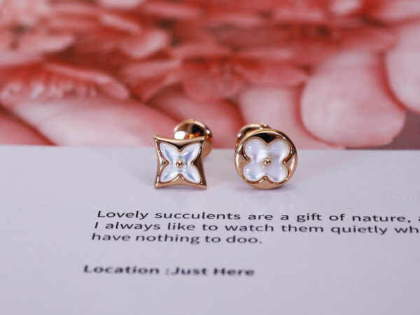 Toxse Star And Sun Pink Gold Mop Stud Earrings - Image 8