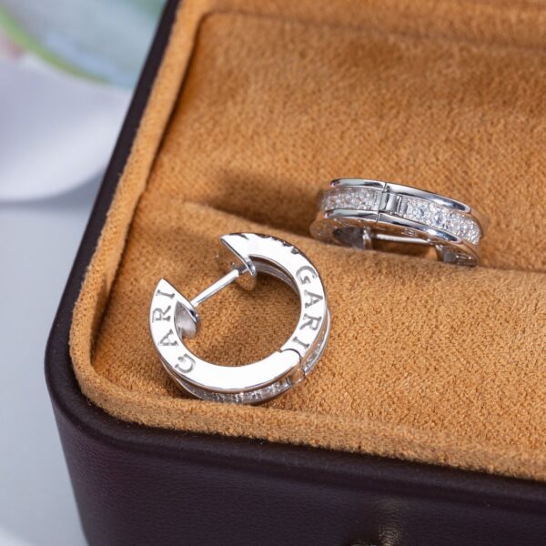 Toxse Zero 1 Mini Silver Diamond Earrings - Image 2