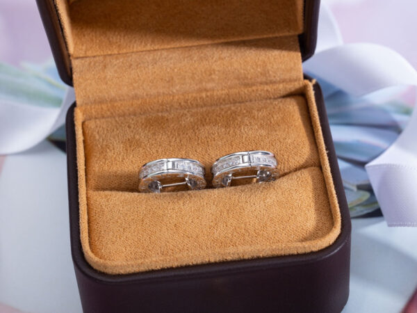 Toxse Zero 1 Mini Silver Diamond Earrings - Image 6