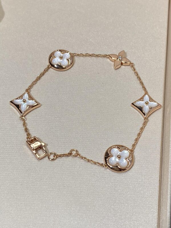 Toxse Star And Sun 5 Motif Mop Pink Gold Bracelet - Image 3