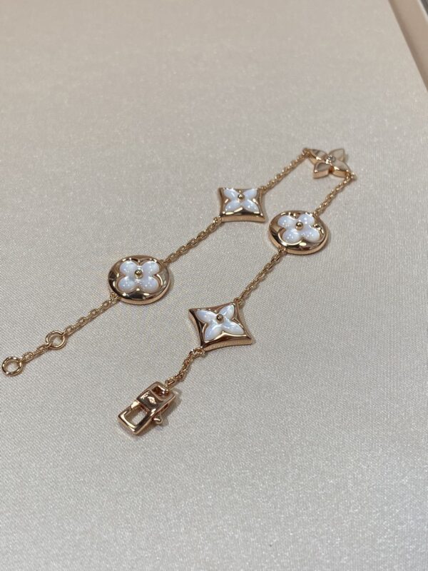 Toxse Star And Sun 5 Motif Mop Pink Gold Bracelet - Image 5