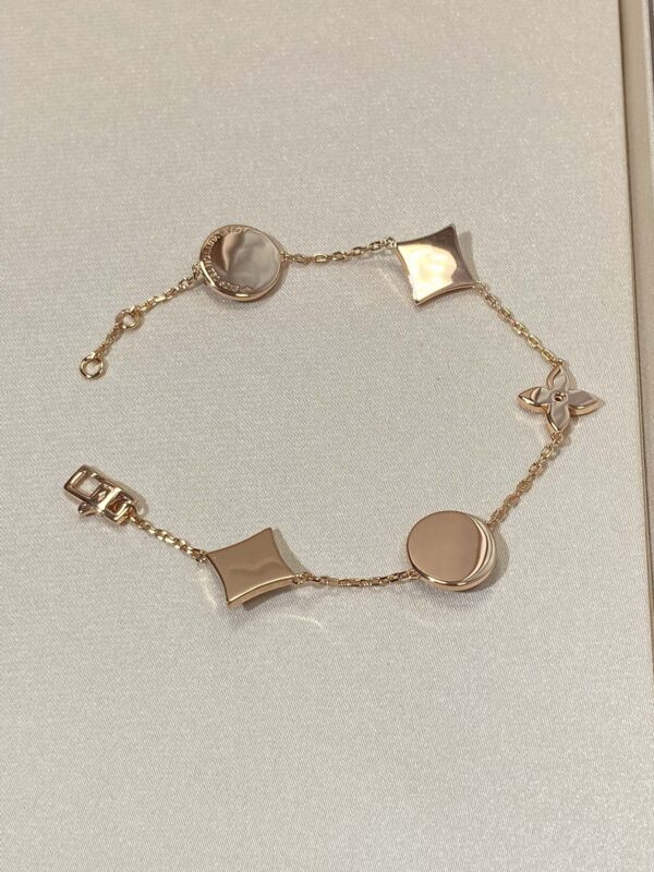 Toxse Star And Sun 5 Motif Mop Pink Gold Bracelet - Image 7