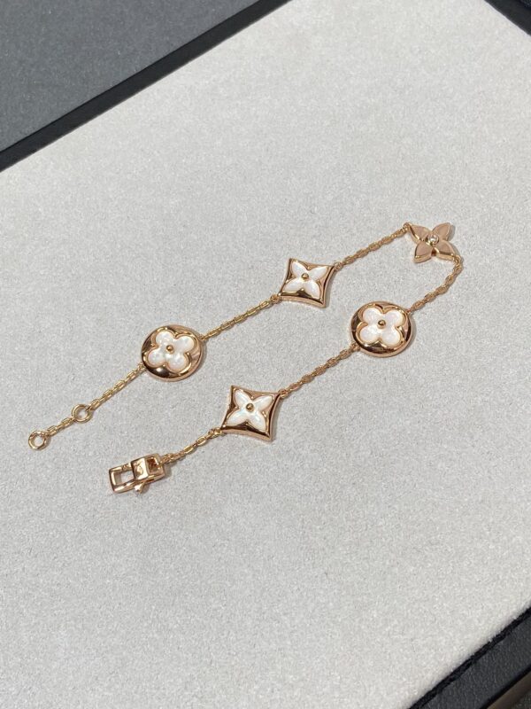 Toxse Star And Sun 5 Motif Mop Pink Gold Bracelet - Image 8