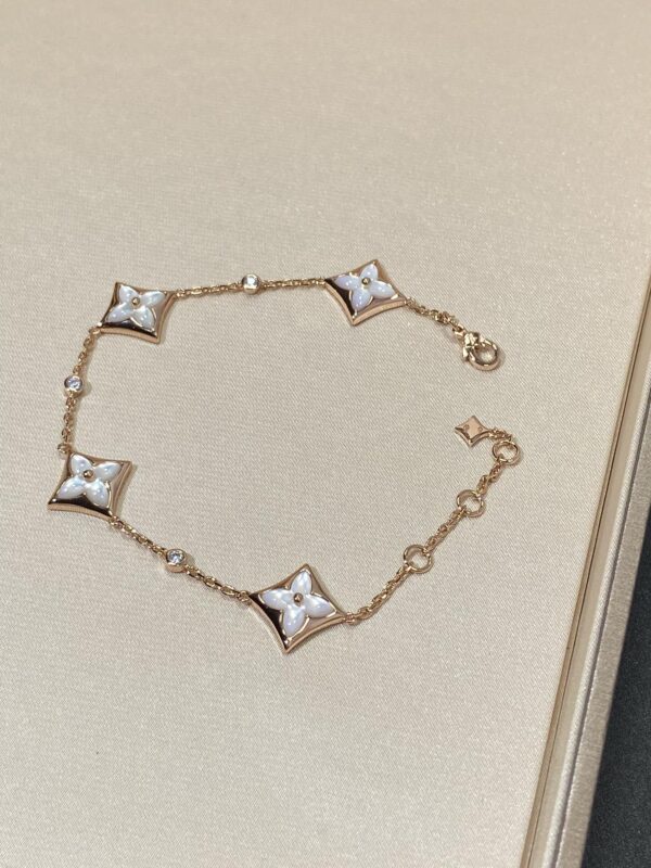 Toxse Star 4 Motif Mop Diamond Pink Gold Bracelet - Image 2