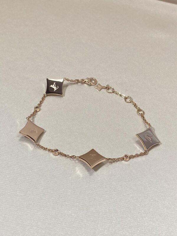 Toxse Star 4 Motif Mop Diamond Pink Gold Bracelet - Image 4