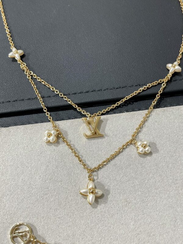 Toxse  Flowergram Gold Mop Double Row Necklace - Image 2