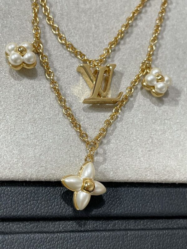 Toxse  Flowergram Gold Mop Double Row Necklace - Image 4
