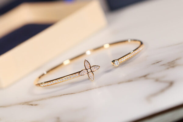 Toxse  Idylle Gold Open Bracelet Diamond Paved - Image 3