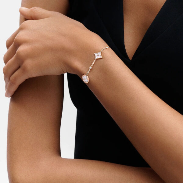 Toxse Star And Sun 4 Motif White Mop Pink Gold Bracelet - Image 9
