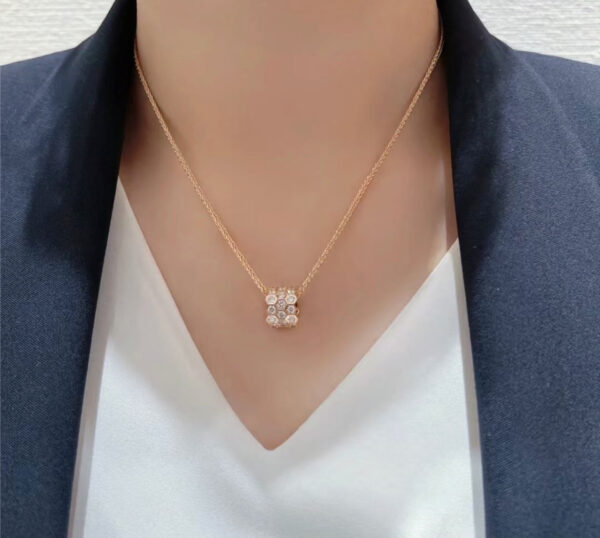 Toxse Bee Love Diamond Paved 3 Row Necklace - Image 2