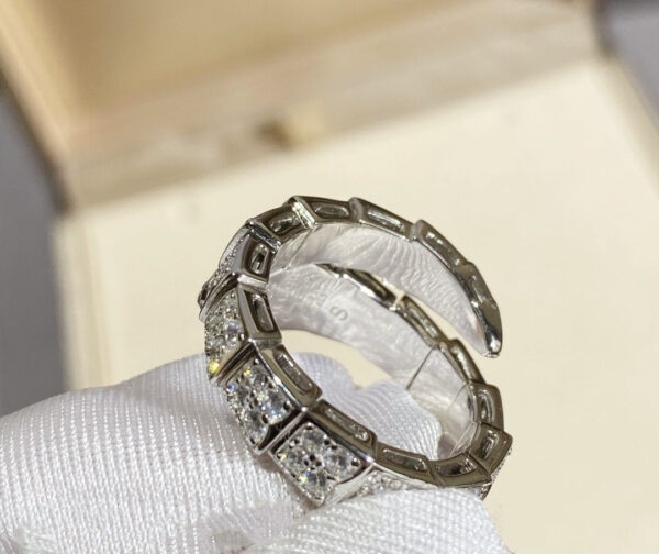 Toxse Serpenti Ring Silver Diamond Paved 4Mm - Image 4