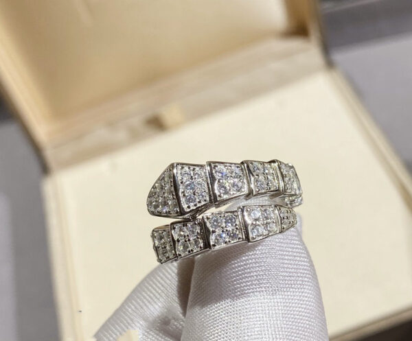 Toxse Serpenti Ring Silver Diamond Paved 4Mm - Image 5