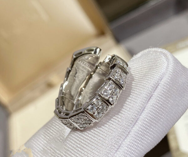 Toxse Serpenti Ring Silver Diamond Paved 4Mm - Image 6