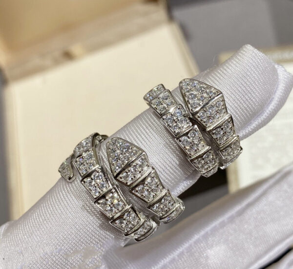 Toxse Serpenti Ring Silver Diamond Paved 4Mm - Image 8