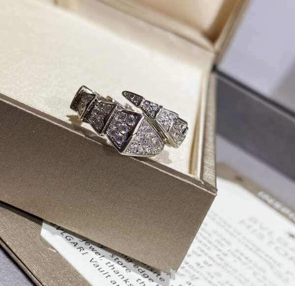 Toxse Serpenti Large Ring Silver Diamond Paved - Image 6