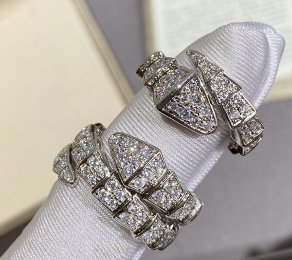 Toxse Serpenti Large Ring Silver Diamond Paved - Image 7