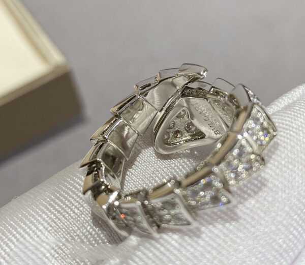 Toxse Serpenti Large Ring Silver Diamond Paved - Image 9