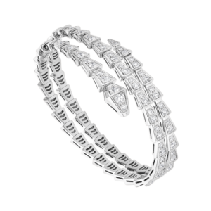 Toxse Serpenti Bracelet Silver Diamond Double Row