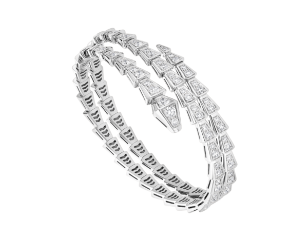 Toxse Serpenti Bracelet Silver Diamond Double Row