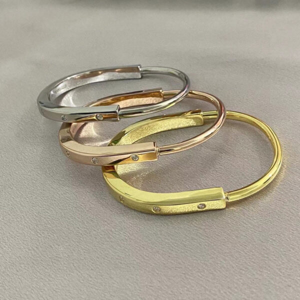 Toxse T - Jewelry Lock Half Diamond Bracelet - Image 7