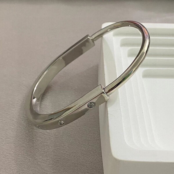 Toxse T - Jewelry Lock Half Diamond Bracelet - Image 4