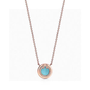 Toxse T - Jewelry Circle Pendant Rose Gold Necklace