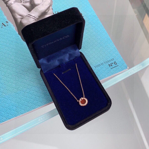 Toxse T - Jewelry Circle Pendant Rose Gold Necklace - Image 4