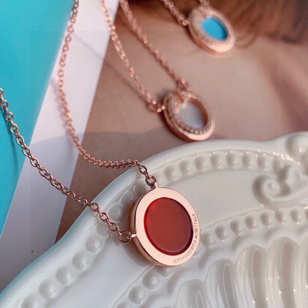 Toxse T - Jewelry Circle Pendant Rose Gold Necklace - Image 7