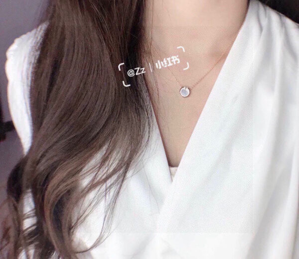 Toxse T - Jewelry Circle Pendant Rose Gold Necklace - Image 9